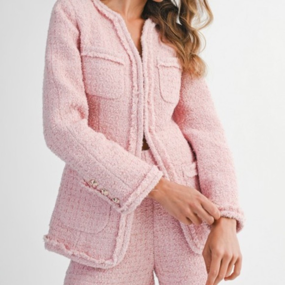 Mable Dresses & Skirts - The Pink Chic Tweed Paris Set